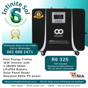 12503-Kool-Energy-1kW-24V-Inverter-1.28kWh-LiFePO4-Battery-KL-1000W-Infinite-Sol
