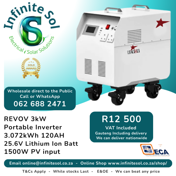 12504-Revov-3kW-24V-Inverter-2.56kWh-LiFePO4-Battery-PVG3-KW-26-04-Infinite-Sol
